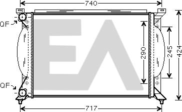 EACLIMA 31R02036 - Радиатор, охлаждане на двигателя vvparts.bg