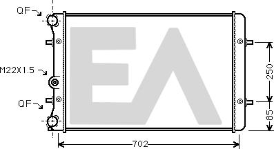 EACLIMA 31R02031 - Радиатор, охлаждане на двигателя vvparts.bg