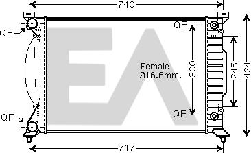 EACLIMA 31R02038 - Радиатор, охлаждане на двигателя vvparts.bg