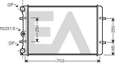 EACLIMA 31R02033 - Радиатор, охлаждане на двигателя vvparts.bg