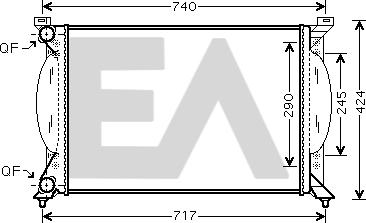 EACLIMA 31R02037 - Радиатор, охлаждане на двигателя vvparts.bg