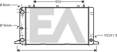 EACLIMA 31R02028 - Радиатор, охлаждане на двигателя vvparts.bg