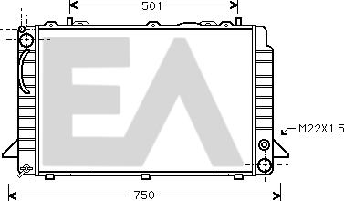 EACLIMA 31R02023 - Радиатор, охлаждане на двигателя vvparts.bg