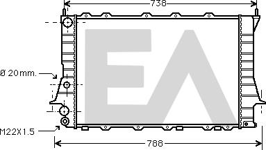 EACLIMA 31R02074 - Радиатор, охлаждане на двигателя vvparts.bg