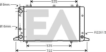 EACLIMA 31R02073 - Радиатор, охлаждане на двигателя vvparts.bg