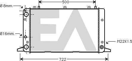 EACLIMA 31R02072 - Радиатор, охлаждане на двигателя vvparts.bg