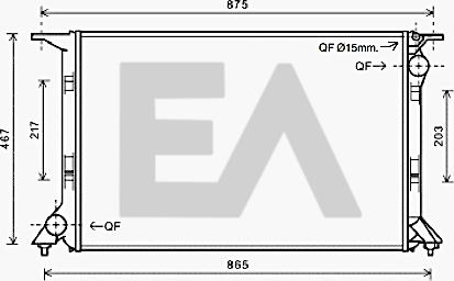 EACLIMA 31R02105 - Радиатор, охлаждане на двигателя vvparts.bg