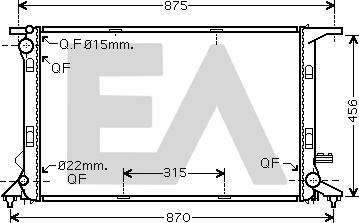 EACLIMA 31R02100 - Радиатор, охлаждане на двигателя vvparts.bg