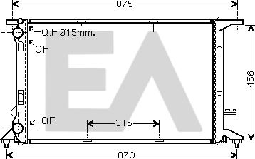 EACLIMA 31R02102 - Радиатор, охлаждане на двигателя vvparts.bg