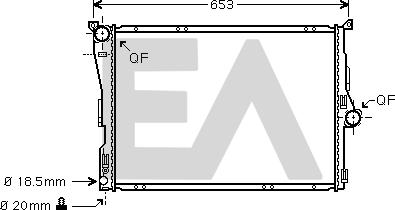 EACLIMA 31R07137 - Радиатор, охлаждане на двигателя vvparts.bg