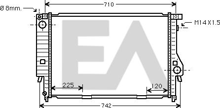 EACLIMA 31R07040 - Радиатор, охлаждане на двигателя vvparts.bg