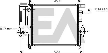 EACLIMA 31R07054 - Радиатор, охлаждане на двигателя vvparts.bg