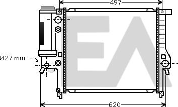 EACLIMA 31R07055 - Радиатор, охлаждане на двигателя vvparts.bg