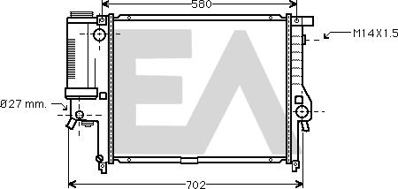 EACLIMA 31R07052 - Радиатор, охлаждане на двигателя vvparts.bg