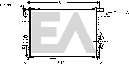 EACLIMA 31R07069 - Радиатор, охлаждане на двигателя vvparts.bg