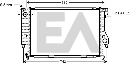 EACLIMA 31R07064 - Радиатор, охлаждане на двигателя vvparts.bg