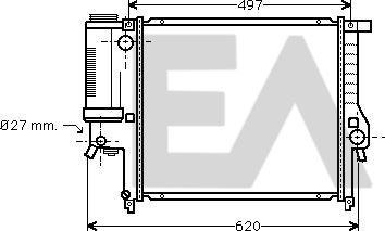 EACLIMA 31R07065 - Радиатор, охлаждане на двигателя vvparts.bg