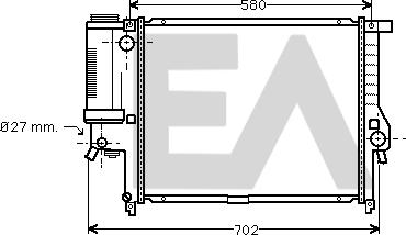 EACLIMA 31R07066 - Радиатор, охлаждане на двигателя vvparts.bg