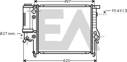 EACLIMA 31R07071 - Радиатор, охлаждане на двигателя vvparts.bg