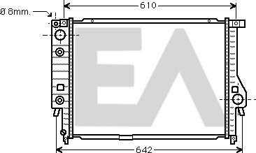 EACLIMA 31R07062 - Радиатор, охлаждане на двигателя vvparts.bg