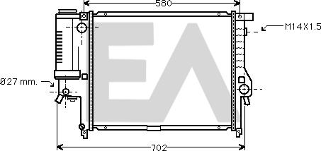 EACLIMA 31R07067 - Радиатор, охлаждане на двигателя vvparts.bg