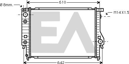 EACLIMA 31R07019 - Радиатор, охлаждане на двигателя vvparts.bg