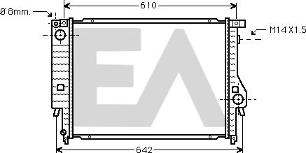EACLIMA 31R07018 - Радиатор, охлаждане на двигателя vvparts.bg