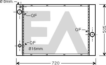 EACLIMA 31R07084 - Радиатор, охлаждане на двигателя vvparts.bg