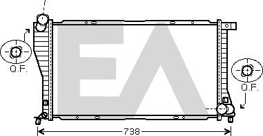 EACLIMA 31R07083 - Радиатор, охлаждане на двигателя vvparts.bg