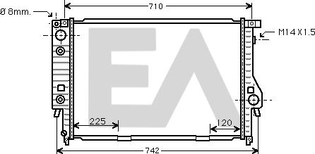 EACLIMA 31R07039 - Радиатор, охлаждане на двигателя vvparts.bg