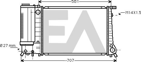 EACLIMA 31R07036 - Радиатор, охлаждане на двигателя vvparts.bg