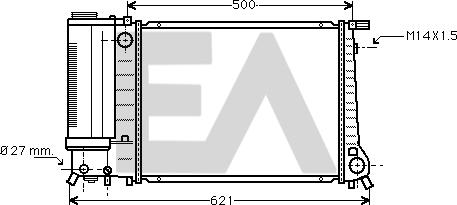 EACLIMA 31R07032 - Радиатор, охлаждане на двигателя vvparts.bg