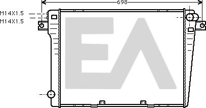 EACLIMA 31R07024 - Радиатор, охлаждане на двигателя vvparts.bg