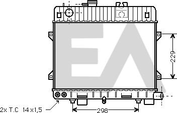 EACLIMA 31R07026 - Радиатор, охлаждане на двигателя vvparts.bg