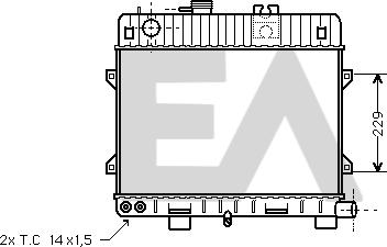 EACLIMA 31R07050 - Радиатор, охлаждане на двигателя vvparts.bg