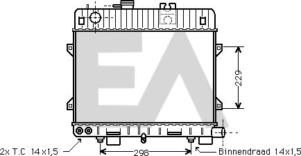 EACLIMA 31R07028 - Радиатор, охлаждане на двигателя vvparts.bg