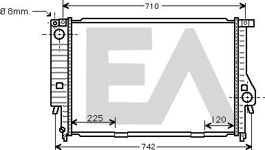 EACLIMA 31R07073 - Радиатор, охлаждане на двигателя vvparts.bg