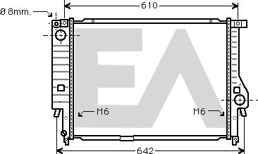 EACLIMA 31R07077 - Радиатор, охлаждане на двигателя vvparts.bg