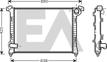 EACLIMA 31R07145 - Радиатор, охлаждане на двигателя vvparts.bg