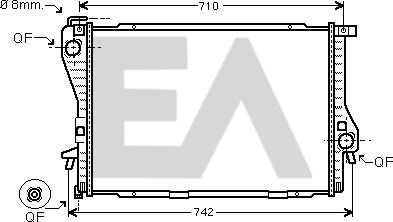 EACLIMA 31R07141 - Радиатор, охлаждане на двигателя vvparts.bg