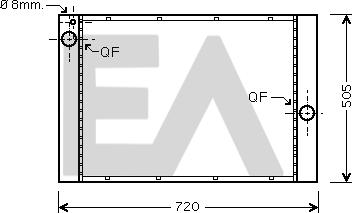 EACLIMA 31R07101 - Радиатор, охлаждане на двигателя vvparts.bg
