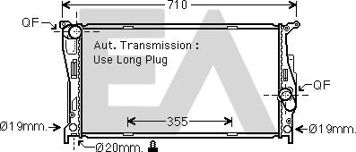 EACLIMA 31R07115 - Радиатор, охлаждане на двигателя vvparts.bg