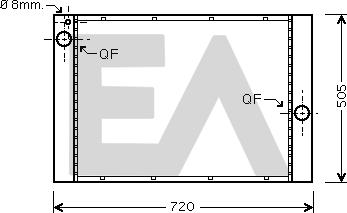 EACLIMA 31R07134 - Радиатор, охлаждане на двигателя vvparts.bg