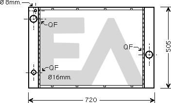 EACLIMA 31R07135 - Радиатор, охлаждане на двигателя vvparts.bg