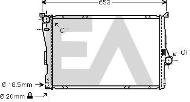 EACLIMA 31R07133 - Радиатор, охлаждане на двигателя vvparts.bg