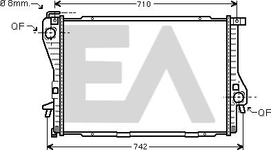 EACLIMA 31R07129 - Радиатор, охлаждане на двигателя vvparts.bg