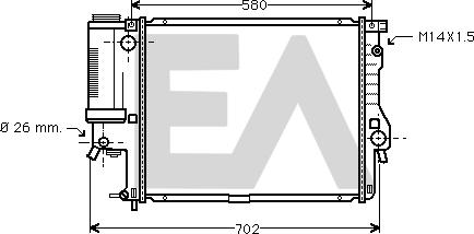 EACLIMA 31R07124 - Радиатор, охлаждане на двигателя vvparts.bg