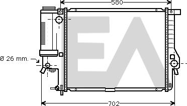 EACLIMA 31R07125 - Радиатор, охлаждане на двигателя vvparts.bg