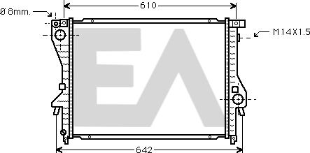 EACLIMA 31R07127 - Радиатор, охлаждане на двигателя vvparts.bg