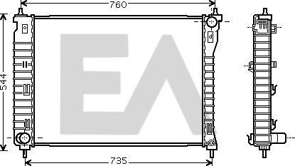 EACLIMA 31R14004 - Радиатор, охлаждане на двигателя vvparts.bg
